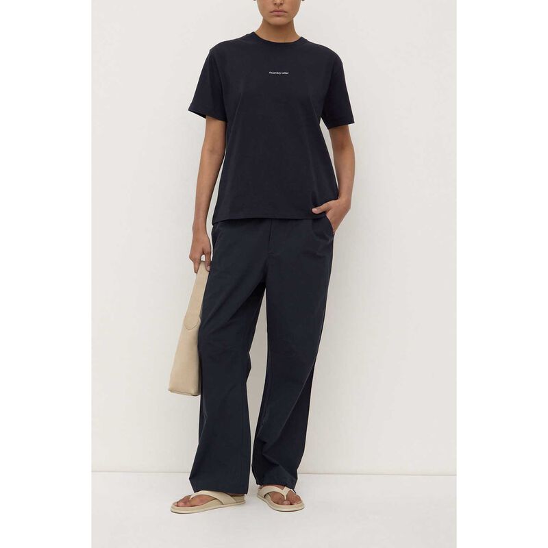 Assembly Label Womens Atelier Logo Tee True Navy White image number 2